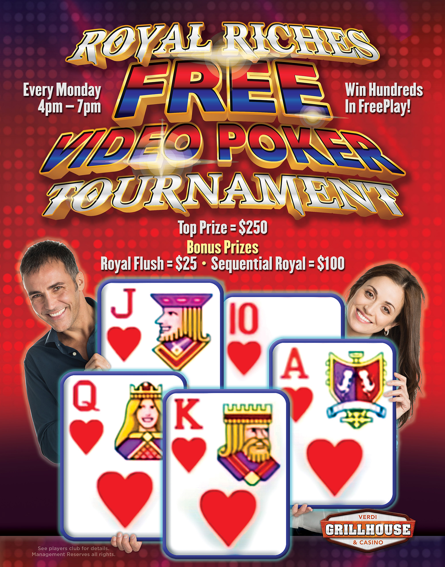 GH23-0167 Royal Riches Video Poker Tournament Poster